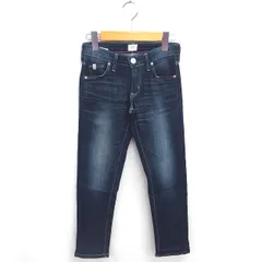 エドウィン EDWIN デニム スキニー ジーンズ ウォッシュ加工 ヒゲ加工 ジップフライ 24 紺 インディゴ /TTのサムネイル