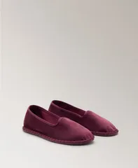 マンゴ レディース シューズ パンプス MANGO Womens Velour Shoes Wine ワインのサムネイル