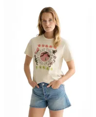 スコッチアンドソーダ レディース トップス Tシャツ 刺繍 SCOTCH SODA Womens Tops and Tees for Embroide red Artwork RegularFitShのサムネイル