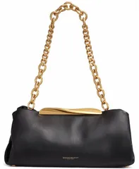 ダナ キャラン ニューヨーク レディース バッグ Donna Karanew York Poplin Clutch Shoulder Bag BlackGold ブラックのサムネイル