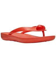 フィットフロップ レディース シューズ スリッポン・ローファー サンダル FitFlop Womens Iqushion GlossyButton SlipOn Sandals Cherry Tomaのサムネイル