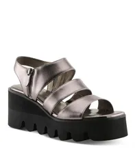 アズーラ レディース シューズ サンダル プラットフォーム トール Azura Corrigate Women s Metallic Platform Sandal with Soft Footbedのサムネイル