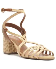 アレッツォ レディース シューズ サンダル Arezzo Womens Aria Mid Block Sandal Naturalのサムネイル