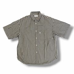 参考上代26400円 COOTIE PRODUCTIONS 24SS Dobby Check S/S Shirt ドビーチェックシャツ クーティープロダクションズ CTE-24S404 ブラック M (13448M)のサムネイル