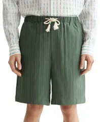 スコッチアンドソーダ メンズ ボトムス ハーフパンツ・ショーツ ショートパンツ SCOTCH SODA Mens Tonal Stripe Drawstring Shorts Thyme ストライプのサムネイル