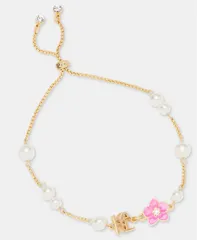 カール ラガーフェルド レディース アクセサリー ブレスレット・バングル・アンクレット ロゴ KARLAGERFELD PARIS Orchid Imitation Pearlogo Slider Bのサムネイル