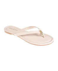 ベベ レディース シューズ サンダル Bebe Womens Fashion Sandal with Double B Dangle Charm Nudeのサムネイル