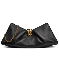 ダナ キャラン ニューヨーク レディース バッグ Donna Karanew York Cashmere Woven Medium Clutch Shoulder Bag BlackGold ブラックのサムネイル