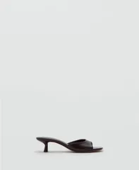 マンゴ レディース シューズ サンダル ヒール MANGO Womens Kitten Heel Sandals Chocolate チョコレートのサムネイル