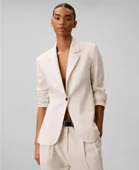 カルバンクライン レディース アウター ジャケット・ブルゾン ブレザー 長袖 Calvin Klein Womens Classic Fit LongSleeve Blazer Tofuのサムネイル