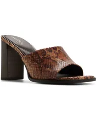 アルド レディース シューズ サンダル ヒール ALDO Womens ReSophia Block Heel Dressandals Embossed Snake Brown Multi ブラウンのサムネイル