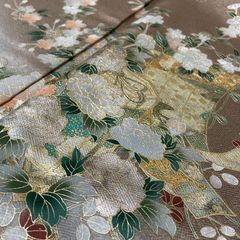 D969 訪問着 豪華金彩 螺鈿細工 花模様 正絹 着物 袷 極美品 - メルカリ