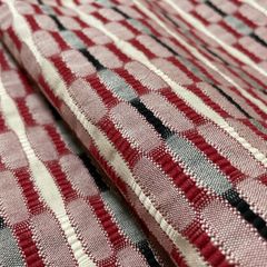 美品】米沢織 紬さがの 八寸名古屋帯 スワセンイ 眼鏡織 格子柄 正絹
