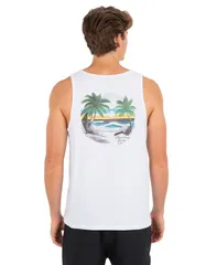 ハーレー メンズ トップス タンクトップ Hurley Mens Island Time Tank Top White ホワイトのサムネイル