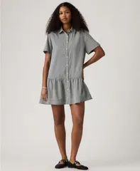 リーバイス レディース トップス ワンピース ミニ 半袖 Levis Womens Cielle ShortSleeve Colla red Mini Dress Ceicil Even Microのサムネイル