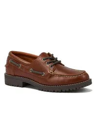 ランズエンド レディース シューズ パンプス レース レザー Lands End Womenseaport Leather Lace Up Boat Shoes Rustic brown ブラウンのサムネイル