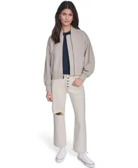 リーバイス レディース アウター ジャケット・ブルゾン Levis Womens Lightweight Bomber Jacket Chateau Gray グレーのサムネイル
