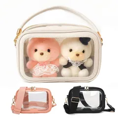 iikuru ぬいぐるみポーチ 20cm 15cm 2体 クリアバッグ 大きめ 厚め ショルダーのサムネイル
