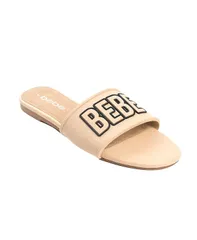 ベベ レディース シューズ サンダル ロゴ Bebe Womenstylish and Comfortable Fashion Sandal with Rubber Logo Nudeのサムネイル