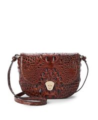 브란민 여성 가방 Brahmin Portia Melbourne Small Crossbody Handbag Pecan