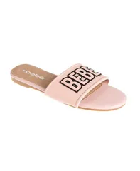 ベベ レディース シューズ サンダル ロゴ Bebe Womenstylish and Comfortable Fashion Sandal with Rubber Logo Blush ブラッシュのサムネイル