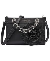 컬 라거펠드 여성 가방 KARLAGERFELD PARISavoie Small Crossbody Handbag BlackSilver 블랙