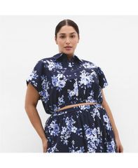 시티 시크 레이디스 탑스 셔츠 플라워 무늬 프린트 플라워 CITY CHIC Womens Vacay Floral Print Shirt Amalfi fl