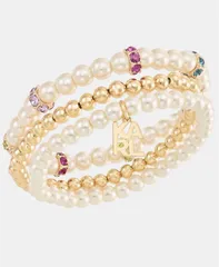 カール ラガーフェルド レディース アクセサリー ブレスレット・バングル・アンクレット KARLAGERFELD PARIS 3Pc Set Crystal Imitation Pearl Beadeのサムネイル