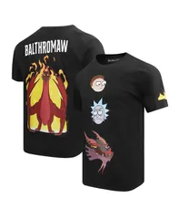 フリーズマックス メンズ トップス Tシャツ Freeze Max Mens Black Rick And Morty Balthromaw Year of the Dragon TShirt Bla