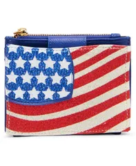 ベッツィジョンソン レディース アクセサリー 財布 ミニ Betsey Johnson Glitter American Flag Mini Snap Wallet Red White Blue ホワのサムネイル