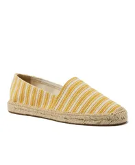 ランズエンド レディース シューズ パンプス Lands End Womens Classic Espadrille Flats Yellow stripe イエローのサムネイル