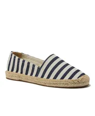 ランズエンド レディース シューズ パンプス Lands End Womens Classic Espadrille Flats Deep sea navy stripe ネイビーのサムネイル