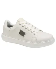 カール ラガーフェルド メンズ シューズ スニーカー レース ロゴ KARLAGERFELD PARIS Mens Logo Plate LaceUp Sneakers Cementのサムネイル