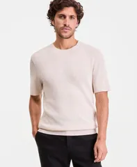 アルファニ メンズ アウター ニット・セーター クルーネック 半袖 Alfani MenshortSleeve Crewneck Sweater Heather Dune ヘザーのサムネイル