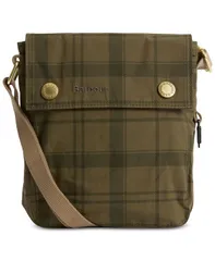 バブアー メンズ バッグ Barbour Mens Transport StudFastening Flap Crossbody Bag Dusky Green Tartan グリーンのサムネイル