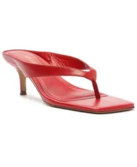 アレッツォ レディース シューズ サンダル Arezzo Womens Gia Square Toe Dressandals Royal Red レッドのサムネイル