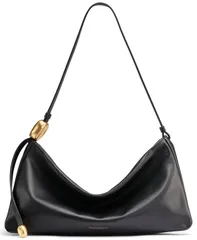 ダナ キャラン ニューヨーク レディース バッグ レザー Donna Karanew York Large Leather Shoulder Bag BlackGold ブラックのサムネイル