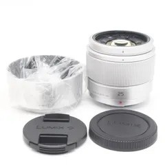 嬉しいフード付き！■ほぼ新品■ PANASONIC ルミックス G 25mm/ F1.7 ASPH. シルバー H-H025-Sのサムネイル
