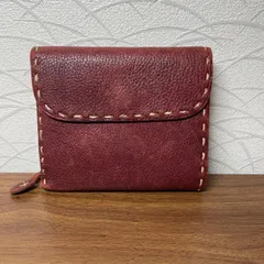 【美品】Genten ゲンテン 三つ折り財布 レザー ブラウン コンパクト 本革のサムネイル
