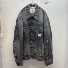 GOLD DENIM JACKET エイジング ダメージ 加工 - メルカリ