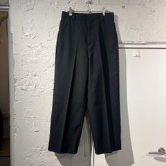 スーパー200sウールサテン / ダブルセミイージートラウザーズ, Black