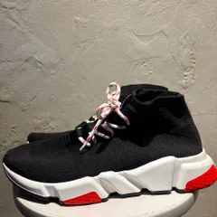 BALENCIAGA バレンシアガ 18AW Knit Lace-up Speed Trainer ウォーキングシューズ ブラック Size:43【代官山B05】のサムネイル