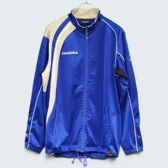 DIADORA（ディアドラ）／アシンメトリートラックジャケット ブルー×ベージュ×ホワイト／サイズO（XL相当）のサムネイル