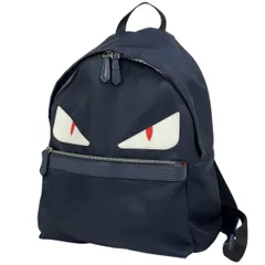 フェンディ FENDI バッグ バグズ リュックサック モンスター デイパック バックパック ナイロン ネイビー 7VZ012 レディース 【中古】のサムネイル
