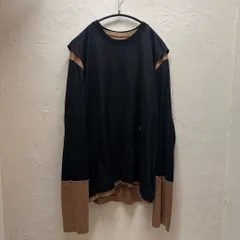 SUNSEA サンシー 21AW Layered 2tone Cut and Sew ロンT 21A03 ブラック size:3【代官山B05】のサムネイル