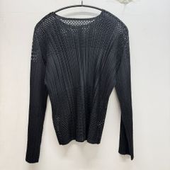 PLATS PLEASE 長袖トップス PLEATS PLEASE 長袖トップス ネイビー ロング丈 サイズ3 - メルカリ