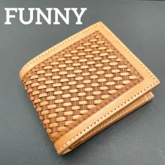 FUNNY ビルフォードハンドバスケットＳ タン 二つ折り財布 手彫りバスケットスタンプ 本革 牛革 メンズ シンプル ファニー BILLFOLD HAND BASKET S TAN ANTIQUE ウォレットのサムネイル