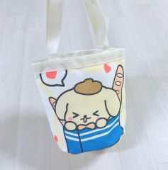 激レアねこパネル生地 ハンドメイド 布バスケット まちなしバッグ