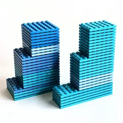 レゴ 正規品 中古 プレート 50枚セット 水色系 レゴブロック【管理番号：4071】のサムネイル