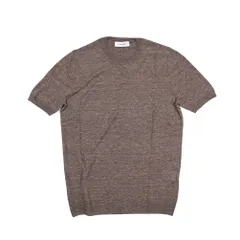 GRAN SASSO グランサッソ / ニットTシャツ サマーセーター クルーネック ハイゲージ 半袖 春夏 メンズ リネン 100% 9色展開 ブラウン イタリア製 440331のサムネイル